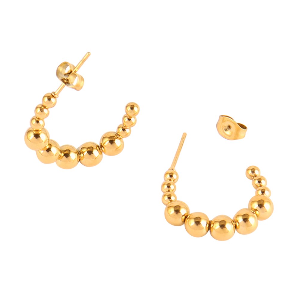 Vintage 316L Stainless Steel Earring Charm Chain Earring Hoop Earrings For Women Earrings Gold Plated Earring Jewelry Gift