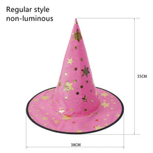 Load image into Gallery viewer, SKHEK Lighted Witch Hats Halloween Decorations Can Be Hung Tree Hanging Ornament Halloween Costume Cosplay Wicked Witch Supplies