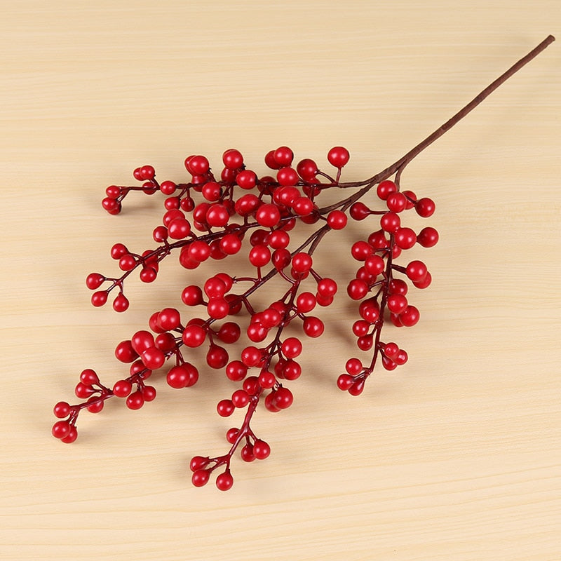 Berry Artificial Flower Fake red berries Christmas Flower New Year's decor Tree Artificial berry Christmas Decoration For Home