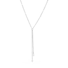 Load image into Gallery viewer, Skhek  Fashion Silver Color Round Bead Tassel Necklace for Women Simple Clavicle Chain Long Geometric Chain Choker Charm Jewelry Party