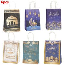 Load image into Gallery viewer, Skhek  6Pcs Eid Mubarak Decor Gift Bag Ramadan Decoration Candy Packaging Islam Muslim Event Party Supplies Decoration Eid Mubarak 2022