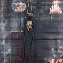 Load image into Gallery viewer, SKHEK Halloween Ornaments Horror Witch Hanging Ghost Eyes Glowing Horror Scream Tricky Props Voice Control Switch Horror Party