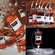 Load image into Gallery viewer, SKHEK 10Pcs/Lot 350Ml Halloween Blood Bag For Drinks PVC Drink Pouches Vampire Theme Party Props Horror Halloween Party Accessories