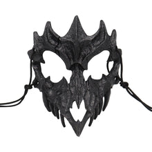 Load image into Gallery viewer, SKHEK Japanese Anime Dragon God Skeleton Half Face Mask Long Teeth Demon Samurai Halloween Cosplay Costume Prop Halloween Mask