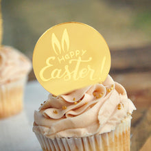 Load image into Gallery viewer, 5pcs Happy Easter Cupcake Topper Bunny Ear Acrylic Cake Insert Card for Easter Party Dessert Cake Decoration Tools