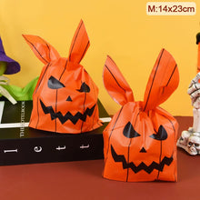 Load image into Gallery viewer, SKHEK Halloween 25/50Pcs Halloween Candy Bags Pumpkin Bat Snack Biscuit Gift Bag Trick Or Treat Kids Favors Halloween Party Decoration Supplies