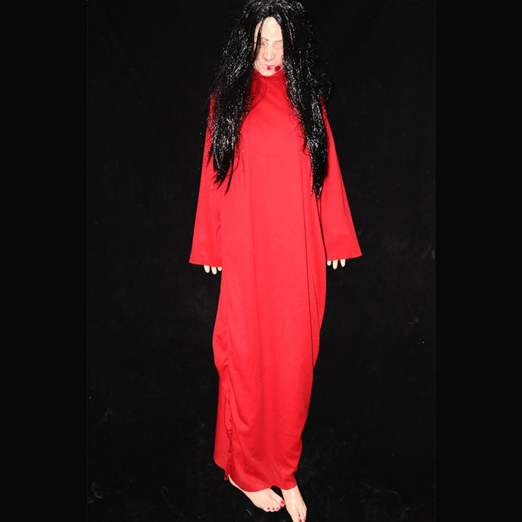 SKHEK Sadako Hanged Ghost Latex Corpse Halloween Decoration Horror Halloween Ghosts Horror Scene Props Toys