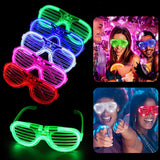 SKHEK Halloween LED Light Up Glow Glasses Luminous Birthday Party Bar Props Fluorescent Glow Party Wedding Decorations Christmas Kids Gift Toy