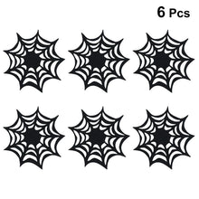 Load image into Gallery viewer, SKHEK 6/4/2Pcs Coasters Spider Web Decorative Halloween Themed Decorarion Supplies Doilies Placemats For Store Home
