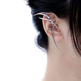 Skhek  fashion inspo    New Fashion Sliver Color Butterfly Ear Clip Earrings for Women Punk Hip Hop Zircon Elf Earring Party Jewelry Gifts