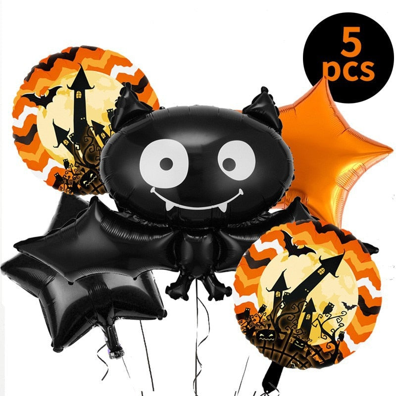 SKHEK 5Pcs/10Pcs Halloween Clap Circle Toys Pumpkin Decor Bat Bracelet Halloween Party Favor Kids Gifts Prank Fun Birthday Witch Toys