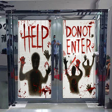 Load image into Gallery viewer, SKHEK Halloween Window Door Decoration Window Clings Door Posters With Scary Bloody Handprints For Halloween Haunted House Party Decor