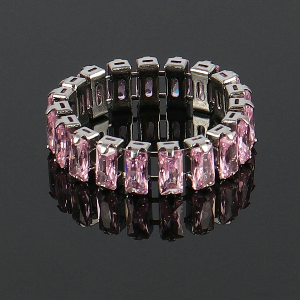 316L Stainless Steel Ring Cubic Zircon Ring For Women Colorful Crystal Rings Finger Ring Party Jewelry Gift Wholesale