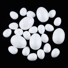 Load image into Gallery viewer, 50pcs Easter Decor White Foam Eggs Easter Party Supplies Kids Favors Gifts Toy DIY Craft Hanging Easter Decorations For Home