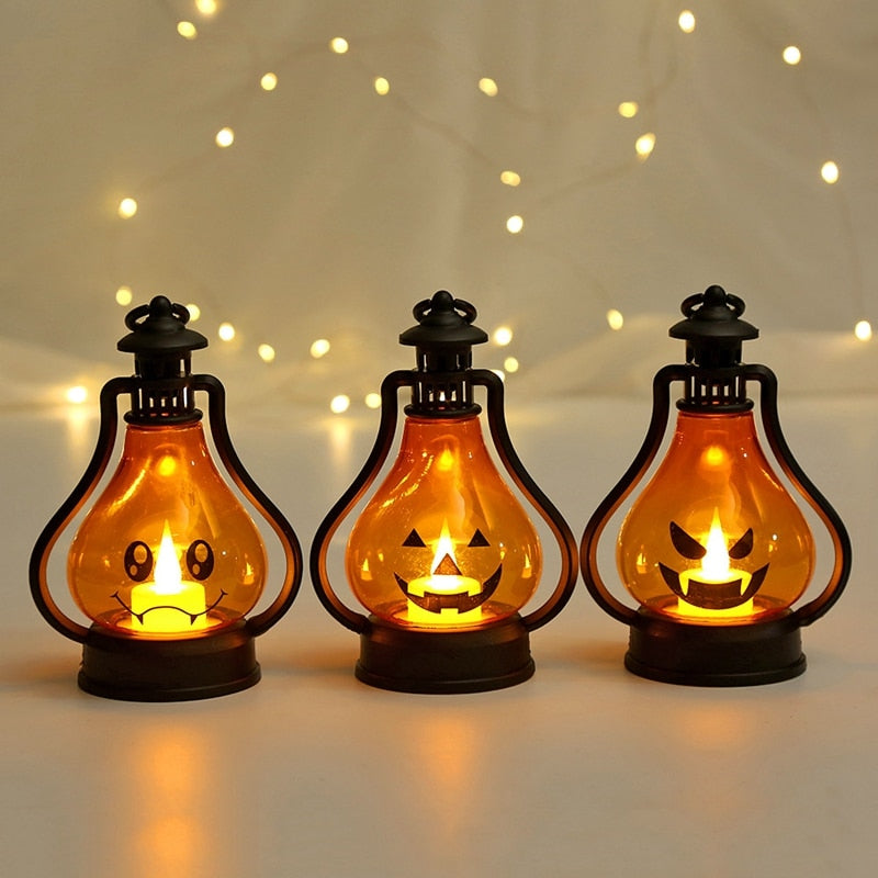 SKHEK Halloween Decorations Children's Portable Pumpkin Lantern Bar Horror Atmosphere Layout Props Outdoor Halloween Ornaments