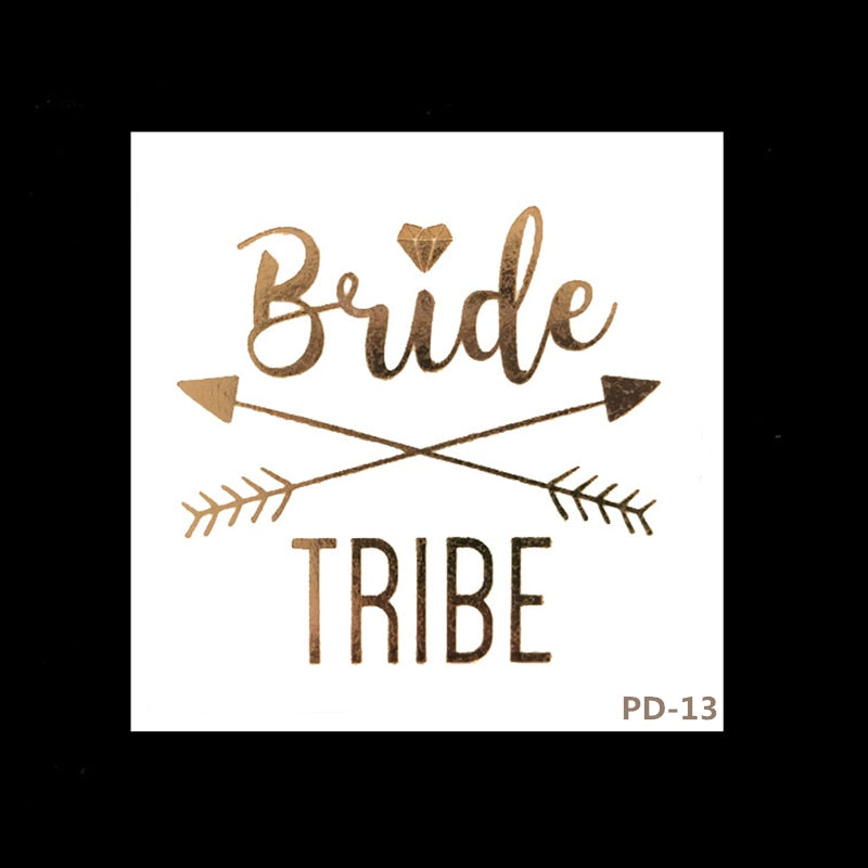 Skhek  Wedding Decorations Tattoo Sticker Bridesmaid Gift Team Bride Bachelorette Party Decorations Marriage Bride To Be Party Supplies