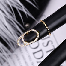 Load image into Gallery viewer, Skhek New Fashion Creative Opening Fingertips Ring Bowknot Love Shining Crystal Female Nail Cover Rings Jewelry Bridal Wedding Bague