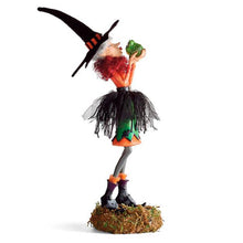 Load image into Gallery viewer, SKHEK Halloween Halloween Bewitching Figure Sculpture Resin Crafts For Halloween Decoration Prop Resin Crafts Witch Doll Resin Ornament 12X6x4cm