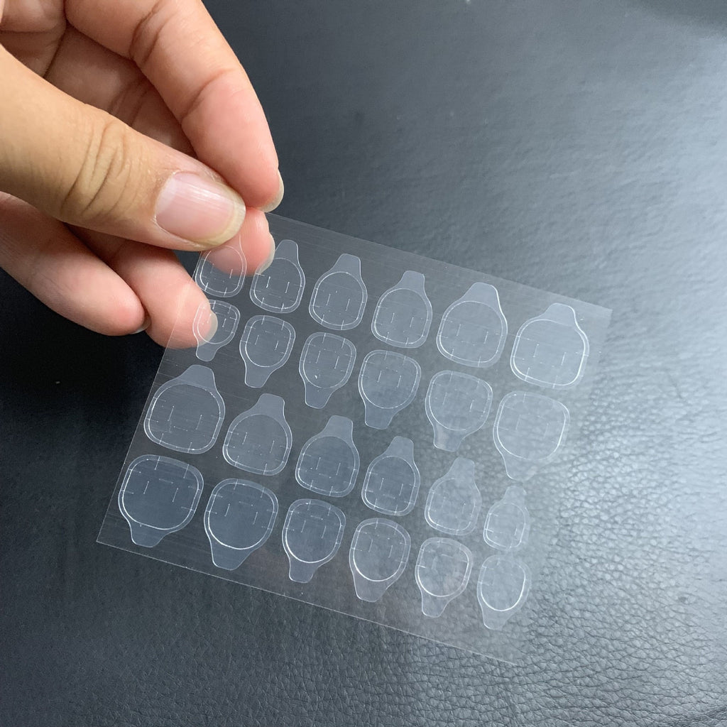 SKHEK 120Pcs Double Sided False Nail Art Adhesive Tape Glue Sticker DIY Tips Fake Nail Press On Nails Acrylic Manicure Gel Makeup Tool