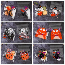 Load image into Gallery viewer, SKHEK 30Pcs Halloween Ghost Candy Bag Pumpkin Skull Biscuit Nougat Snow Puff Bag Happy Halloween Party Decor Trick Or Treat Gift Bag