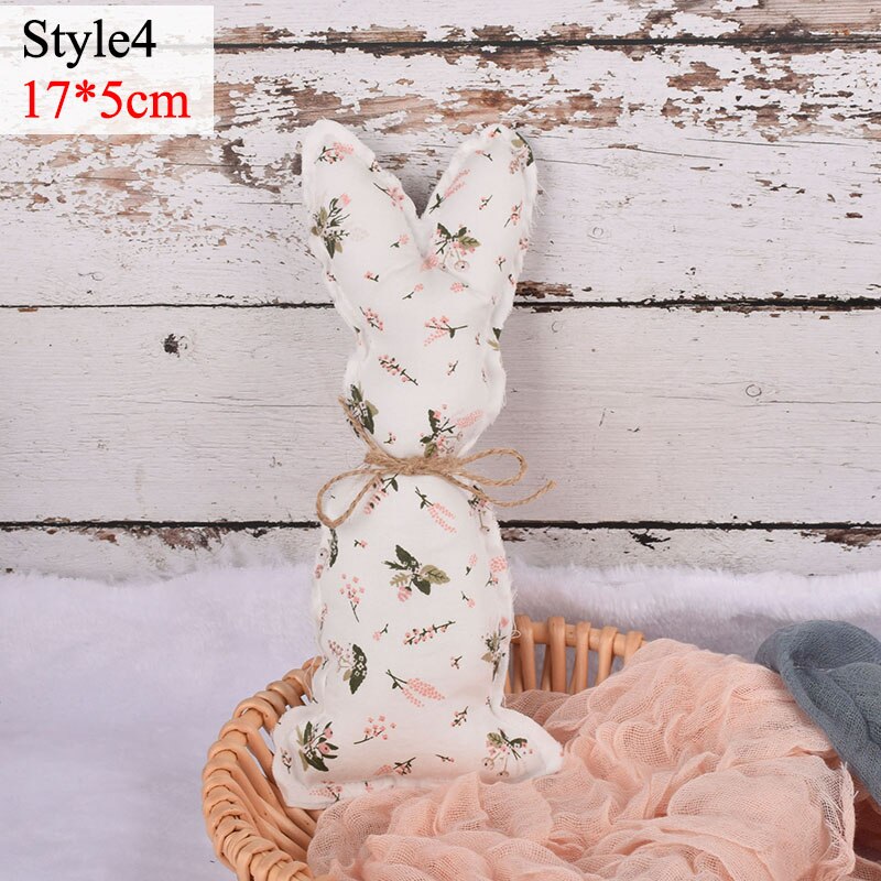Easter Rabbit Pink Yellow Ornament Cute Cloth Bunny Doll for Spring Easter Home Party Decoration Kids Gift DIY Crafts Supplies