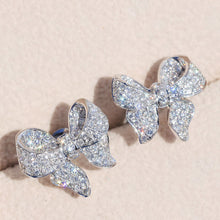 Load image into Gallery viewer, Skhek Korean Style Trendy Bowknot Crystal Zircon Earrings for Women Luxury Quality Jewelry Wedding Accessories Statement Earring