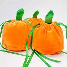 Load image into Gallery viewer, SKHEK 10Pcs Velvet Trick Or Treat Basket Pouches Candy Gift Halloween Bucket Pumpkin Bag With Ribbon Christmas Gift Bag With Reindeer