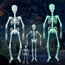Load image into Gallery viewer, SKHEK Halloween Scary Halloween Props Luminous Hanging Skeleton Halloween Party Home Outdoor Yard Garden Decoration Movable Glow Fake Skull