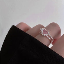 Load image into Gallery viewer, SKHEK 2022 New Kpop Retro Punk Gothic Silver Color Irregular Geometry Heart Metal Ring For Women Men Girls Party Grunge Y2k Jewelry