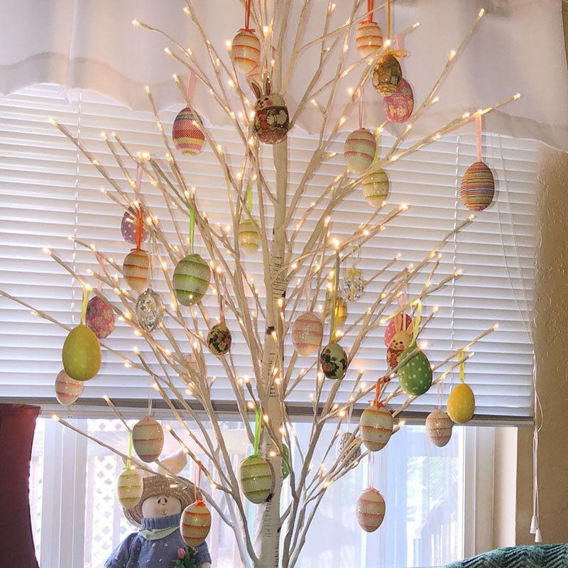 Easter Decoration for Home Wooden Easter Egg Holder Shelves DIY Craft Handmade Ornaments Kids Gift Happy Easter Party Decor 2022