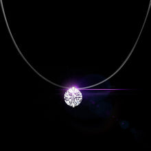Load image into Gallery viewer, Skhek Round Crystal Necklaces for Women Simple Silver Color Chain Zircon Choker Necklace Lover Summer Boho Jewelry Gift Femme