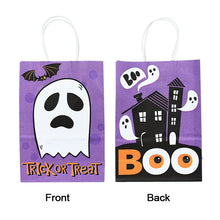 Load image into Gallery viewer, SKHEK 6Pcs Halloween Paper Gift Bag Trick Or Treat Pumpkin Ghost Candy Cookie Snack Treat Bags Kids Halloween Party Gift Packaging