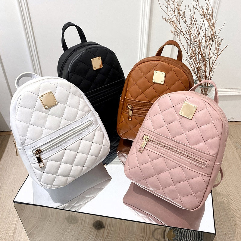 Skhek Back to school supplies PU Leather Shoulder Mini Small Backpack Multi-Function Ladies Phone Pouch Pack Ladies School Backpack Bags For Women Mochilas