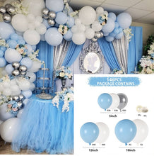 Load image into Gallery viewer, Skhek  Blue Metal Balloon Garland Arch Kit Wedding Birthday Party Decorations Kids Baby Shower Girl Boy Latex Ballon Baloon Background