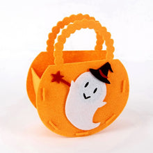 Load image into Gallery viewer, SKHEK Halloween Candy Bag Decorative Portable Pumpkin Bag Kindergarten Candy Scene Arrangement Cloth Gift Bag Happy Helloween Party