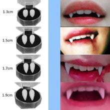 Load image into Gallery viewer, SKHEK 1Pairs 4 Size Vampire Teeth Horror Halloween Costume Props Fangs Dentures Props Cosplay Masquerade Party Decoration Fake Teeth