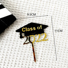 Load image into Gallery viewer, Skhek Graduation Party New Class of 2022 Cake Topper Congrats Grad Acrylic Cake Topper for 2022 Graduations College Celebrate Party Cake Decorations