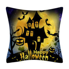 Load image into Gallery viewer, SKHEK Neon Rainbow Color Funny Letter &quot;I Smell Children&quot; Halloween Cushion Cover Party Decor Pumpkin Bat Wizard Ghost Pillowcase