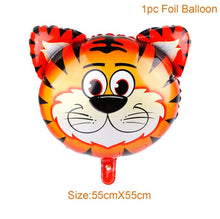 Load image into Gallery viewer, Skhek  Jungle Safari Party Balloon White Digital Balloon 1St Birthday Party Decor Kids One Year Animal Shape Foil Ballon Baby Shower