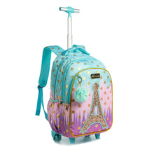 Load image into Gallery viewer, Skhek Back to school supplies 2022 Kids Luggage School Bag Backpack For Kids Backpacks For School Teenagers Girls Sequin Tower School Bags For Girls Sequins