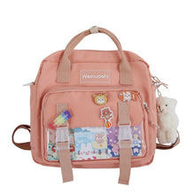 Load image into Gallery viewer, Skhek Back to school supplies Small Backpack Canvas Teenager Girls School Backpack For Female Student Women Patchwork Kawaii Rucksacks Mochila Mini Backpack