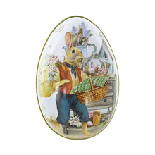 Load image into Gallery viewer, Easter Eggs Shaped Gift Box Cute Rabbit Portable Tinplate Case Candy Boxes Spring Home Party Decoration Kids Gift Packaging