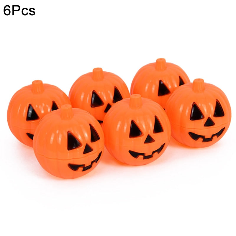 SKHEK Halloween 3/6Pcs Halloween Pumpkin Candy Box Mini Gift Snacks Containers For Halloween Party Decoration Supplies Trick Or Treat Kids Gifts