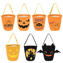 Load image into Gallery viewer, SKHEK Halloween Halloween Pumpkin Candy Bag Portable Gift Snack Cookie Storage Bags Bucket Halloween Party Decor Supplies Kids Trick Or Treat