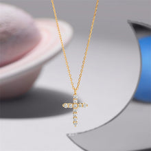 Load image into Gallery viewer, Skhek Minimalist Cross Necklace Women Pendant Simple Gold Color Chain Metal Jewelry Clavicle Choker Men Couple Party Daily Gifts