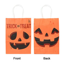 Load image into Gallery viewer, SKHEK 6Pcs Halloween Paper Gift Bag Trick Or Treat Pumpkin Ghost Candy Cookie Snack Treat Bags Kids Halloween Party Gift Packaging