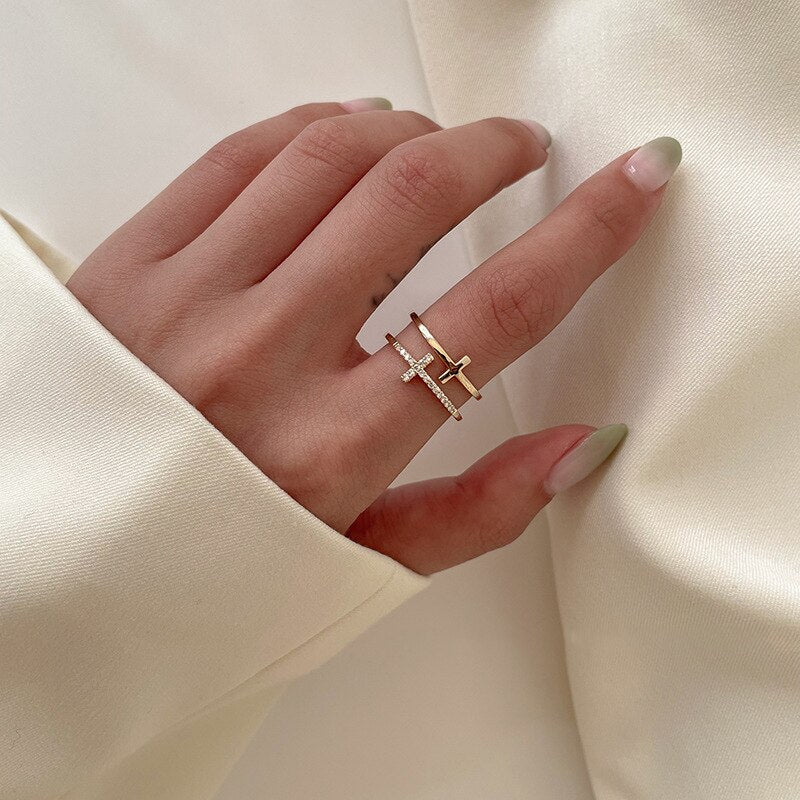 Skhek    Vintage Punk Snake Shape Ring for Men Women Korean Elegant Opening Adjustable Crystal Rings Weddings Party Jewelry