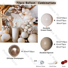 Load image into Gallery viewer, Skhek Graduation Party 180pcs Doubled Dusty Pink White Balloon Garland Kit Cream Peach Retro Brown Birthday Party Ballon Arch Baby Shower Wedding Decor