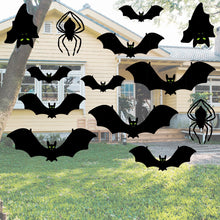 Load image into Gallery viewer, SKHEK Halloween Halloween Luminous Eyes Bat Decorations Yard Sign Outdoor Lawn Decor Hanging Scary Black Bat Large Fake Bat Spooky Decoration