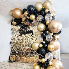 Load image into Gallery viewer, Graduation Party Black Gold Balloon Garland Arch Kit Confetti Latex Balloon Graduation Adult 30th Birthday Party Decorations Wedding Baby Shower